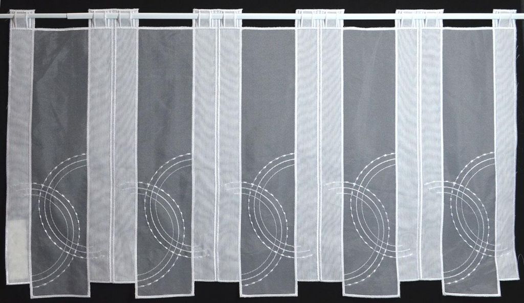 1 Teil Kurzgardine - Panneaux weiß ca. 16 x 45cm (B/H)