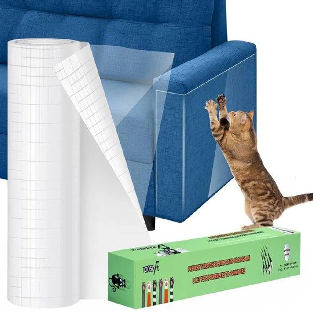 Protection de meuble autocollante et transparente 4,1m en PVC flexible