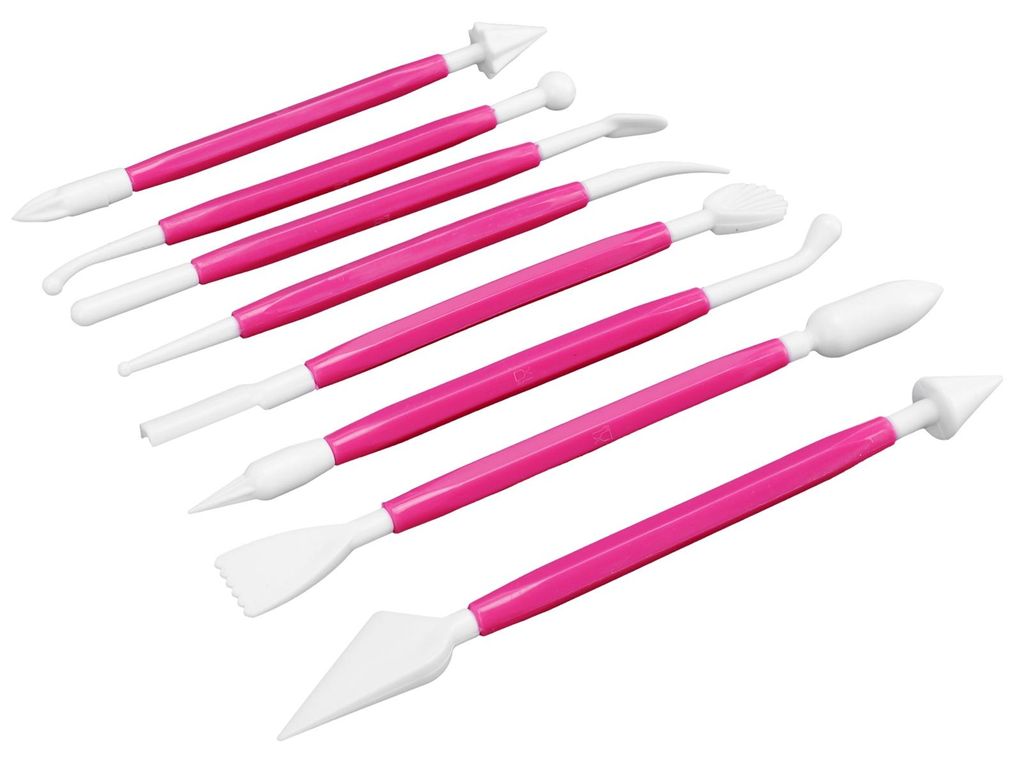 8-teiliges Kuchen-Fondant-Dekorationswerkzeug-Set, Gravurstift, Zubehör, DIY-Backwerkzeuge, Rosenrot