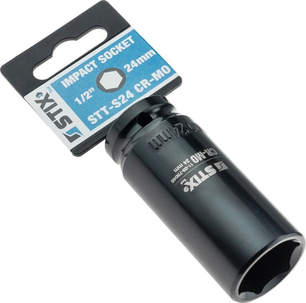 Schlagschraubereinsatz lang 1/2'' STT-S24 (CR-MO / 24 mm) - Stix
