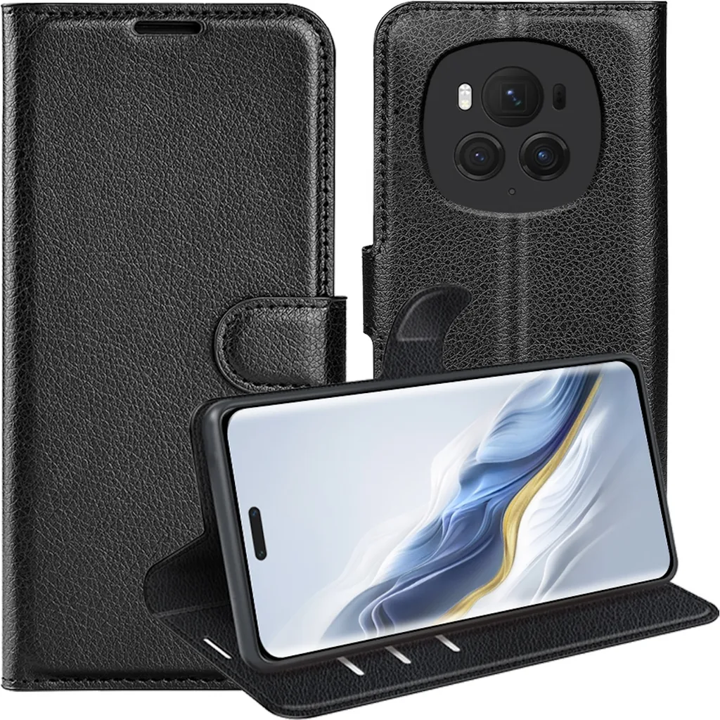 Per Honor Magic 6 Pro Smart Cellulare Custodia Nera Custodia in Cover Case Book