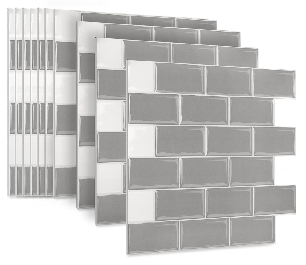 LARS360 10er Wandaufkleber Mosaik Küche Fliesenfolie 3D Produktbild 