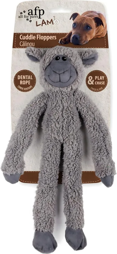 OFFERTA AFP Dog Toy Flopper Lana 43cm - Gioco Interattivo Squeaky - 3