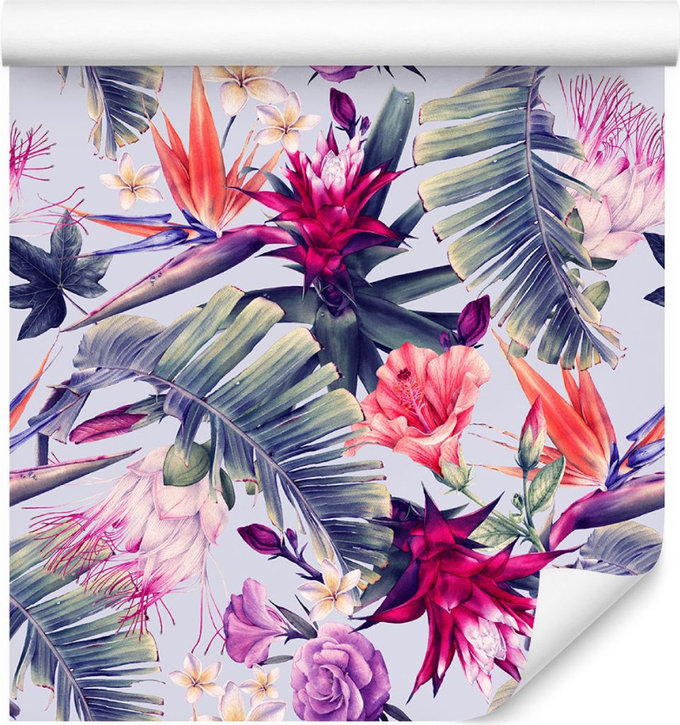 10m VLIES TAPETE Rolle Blumen Blätter Ahorn Exotisch Tropen Dschungel XXL