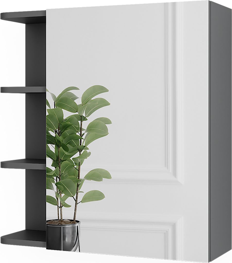 Spiegelschrank Vicco Fynn Anthrazit 62 x 64 cm, Model 54356 Produktbild 