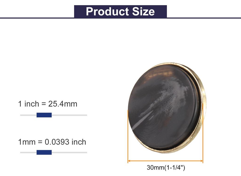 5 Stš¹ck Kn?pfe 30mm Buttons zum Ann?hen Marmormuster Runde Bastelkn?pfe ?senkn?pfe fš¹r Bekleidung Hosen Mantel Jacken Dekorieren Handwerk Sel...