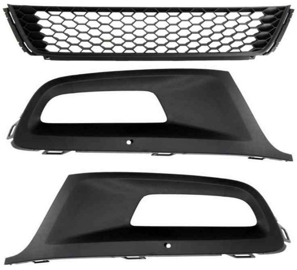 SET Lüftungsgitter GRILL GITTER Stoßstange vorne Für VW POLO 6R 08.2009 - 12.2017 GTI