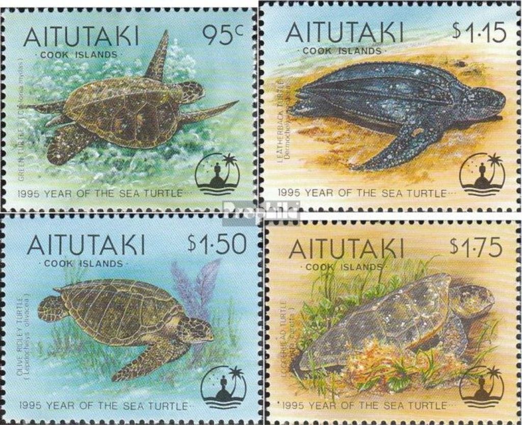 Briefmarken Aitutaki 1995 Mi 744-747 (kompl.Ausg.) postfrisch Schutz der Seeschildkröten