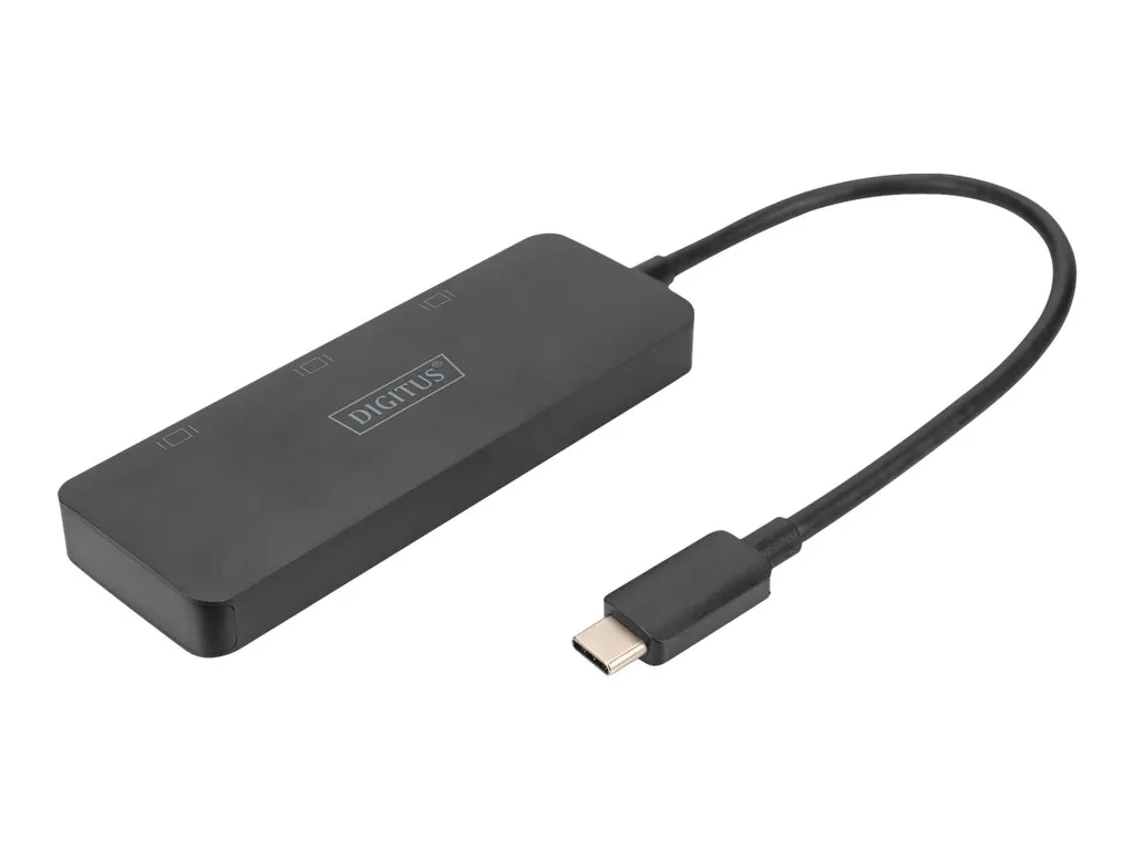 Hub MST USB-C DIGITUS 3 Sorties HDMI - Triple Affichage 4K Polyvalent