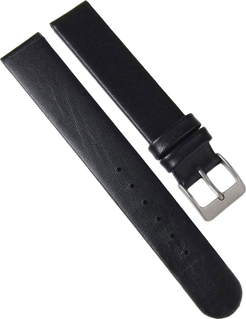 Eulit Kalb Uhrenarmband schwarz Nubukleder XL Länge Produktbild 