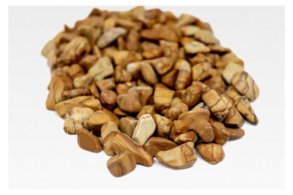 Polierte Kieselsteine Holz 20kg Dekosteine für Garten und Teich