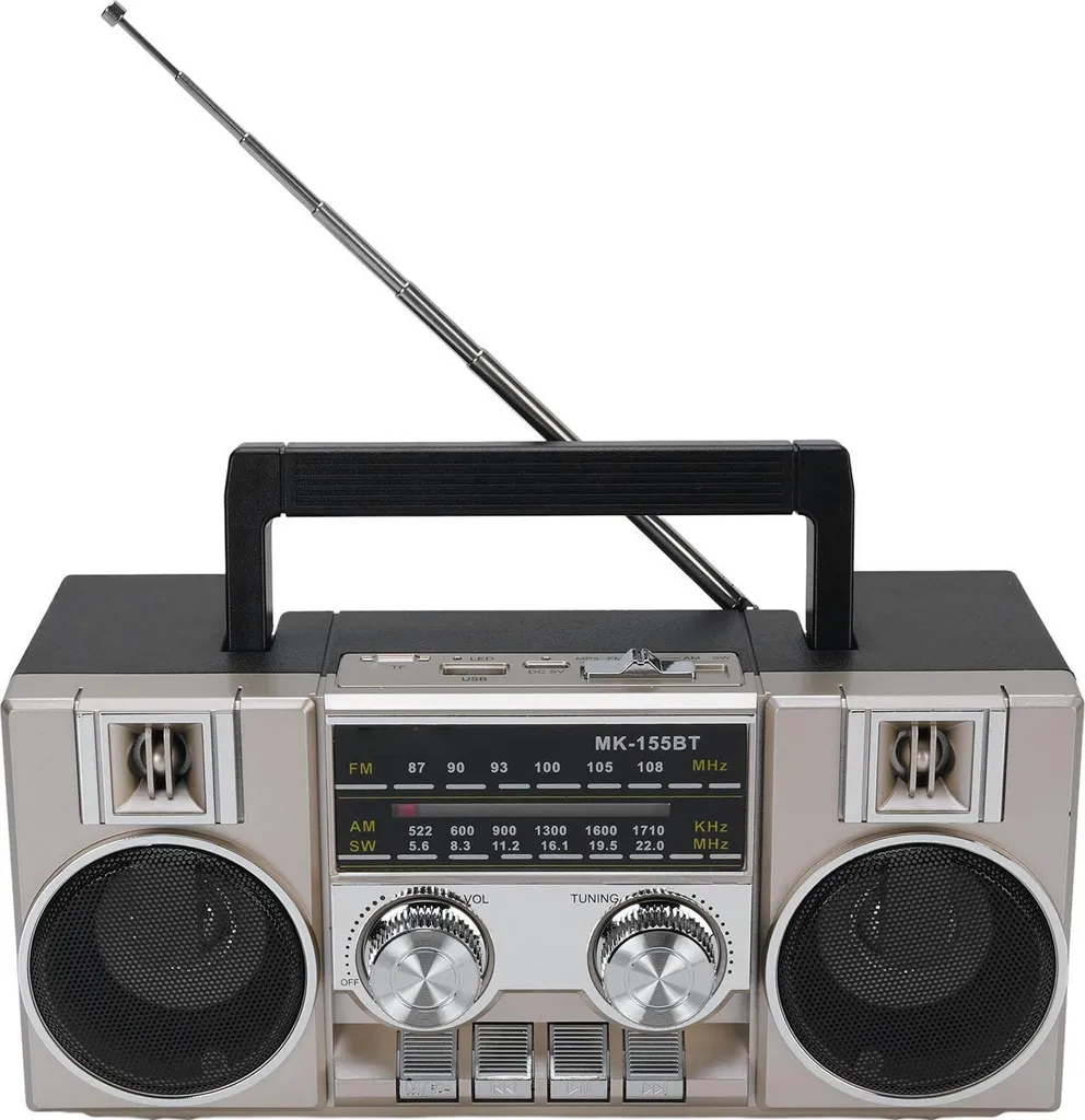 Radio de jardin et parc avec Bluetooth et LED RGB - Finition Or Luxe
