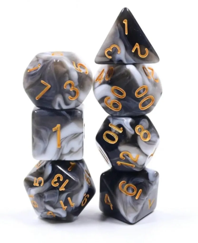 Dés de jeu RPG Foam Brain Games Espresso Cream aux finitions soignées