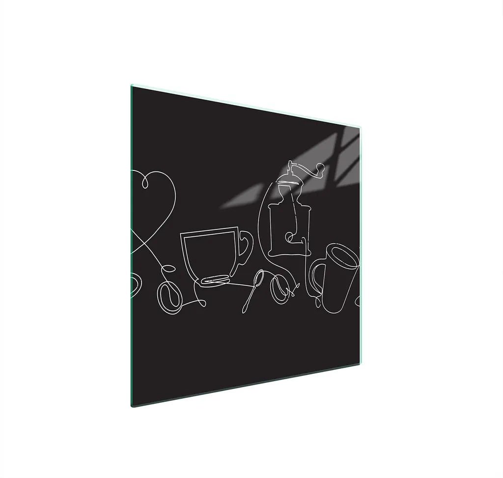 Piastra Protezione Nera 50x52 Vetro Temperato Offerta Coprifornelli