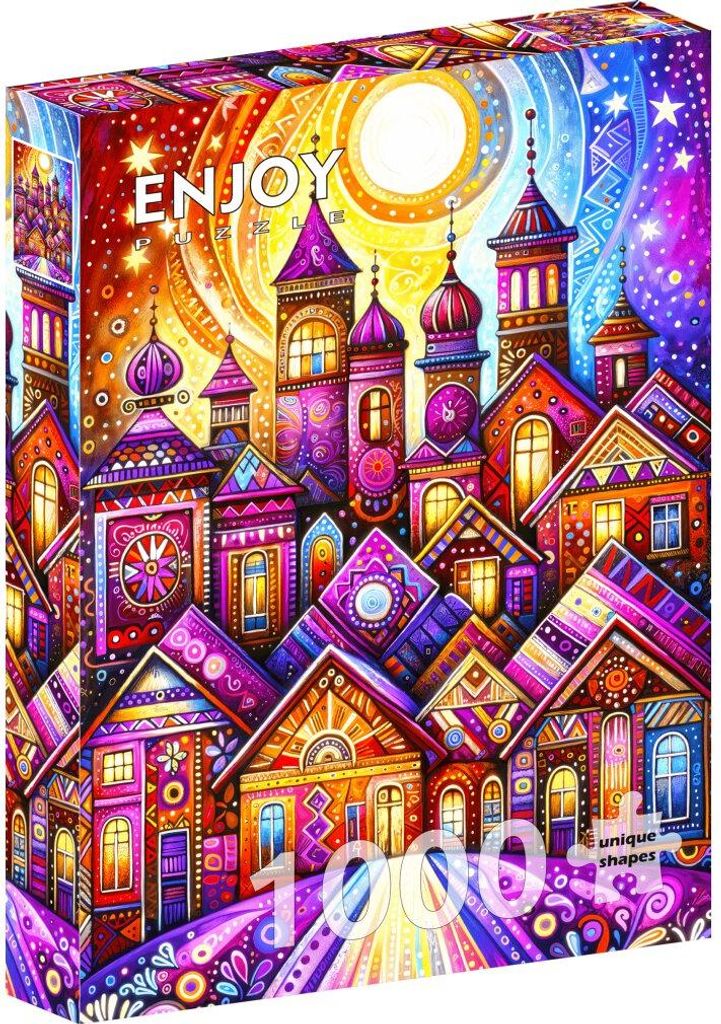 Enjoy Puzzle Puzzle Violet Town 1000 Teile Karton Erwachsene