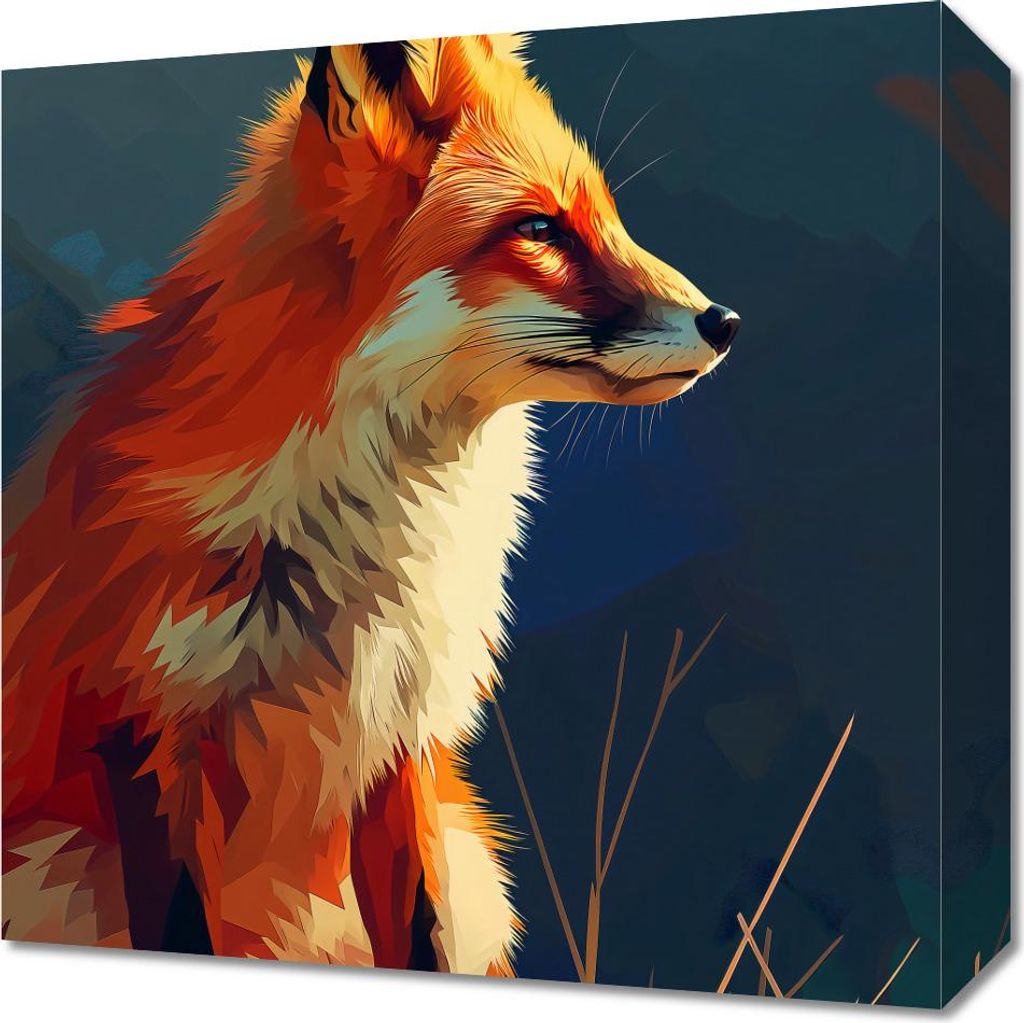 Bild 40x40cm Blick der Füchsin