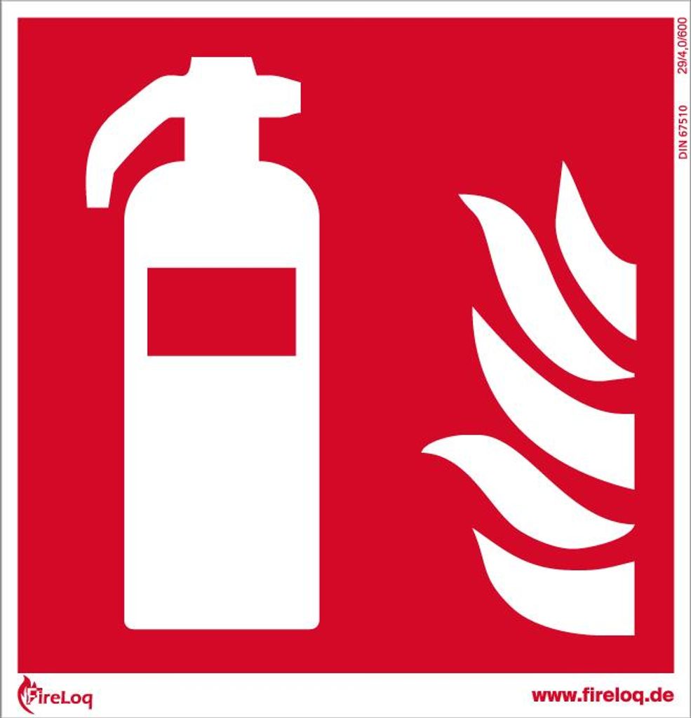 Feuerlöscher Symbol 20cm Folie selbstklebend Produktbild 