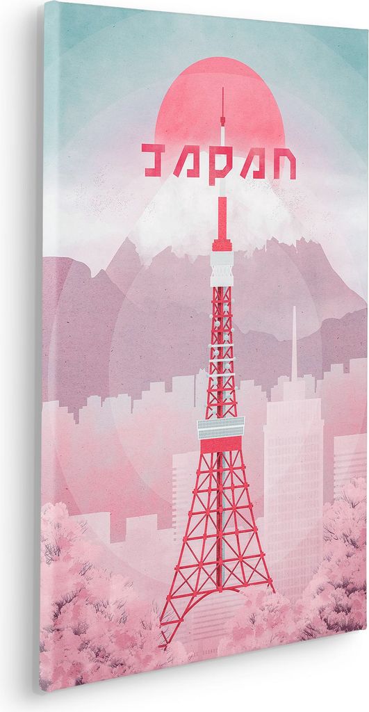 Keilrahmenbild - Vintage Travel Japan - Größe 40 x 60 cm