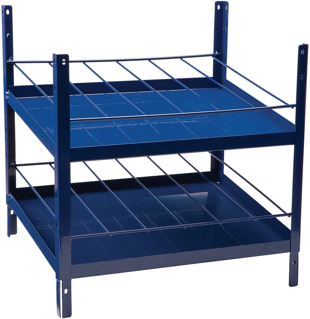 Casier de rangement 2x6 compartiments LOGS 180 en acier bleu cobalt