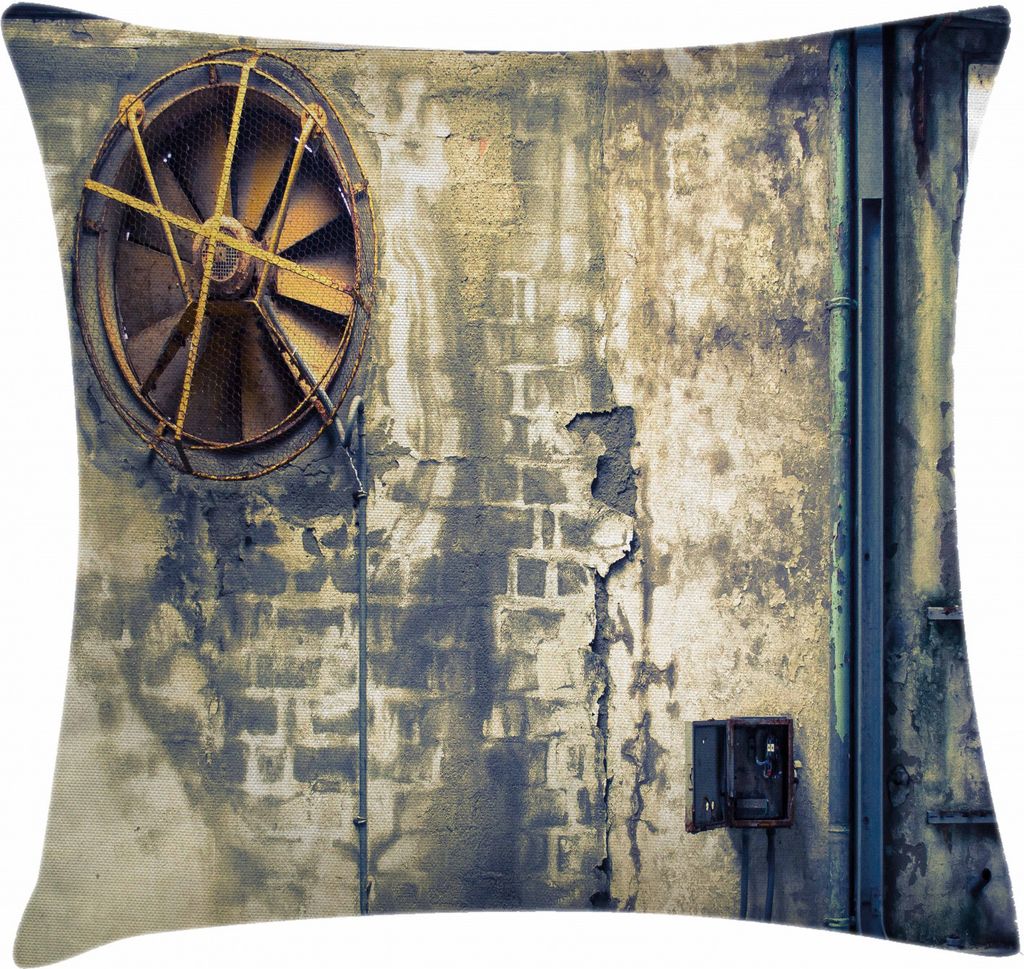 ABAKUHAUS industriell Kissenbezug, Wrecked Wand, für den Innen oder Außen Bereich geeignet mit Reißverschluß Waschbarer Stoff, 50 x 50 cm, Mehr...
