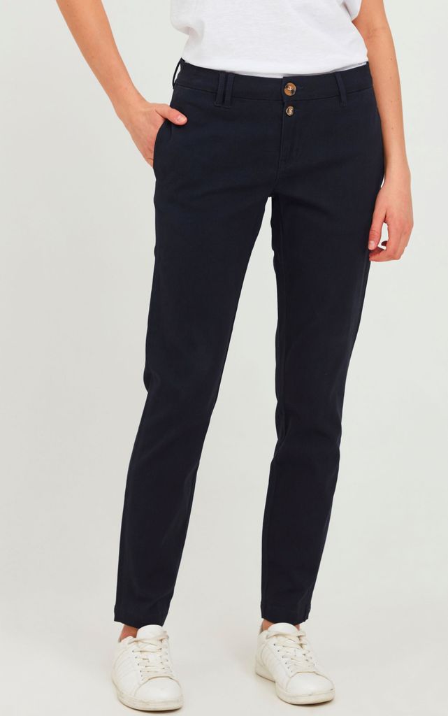 OXMO OXPilar Damen Chino Hose Stoffhose mit Stretch