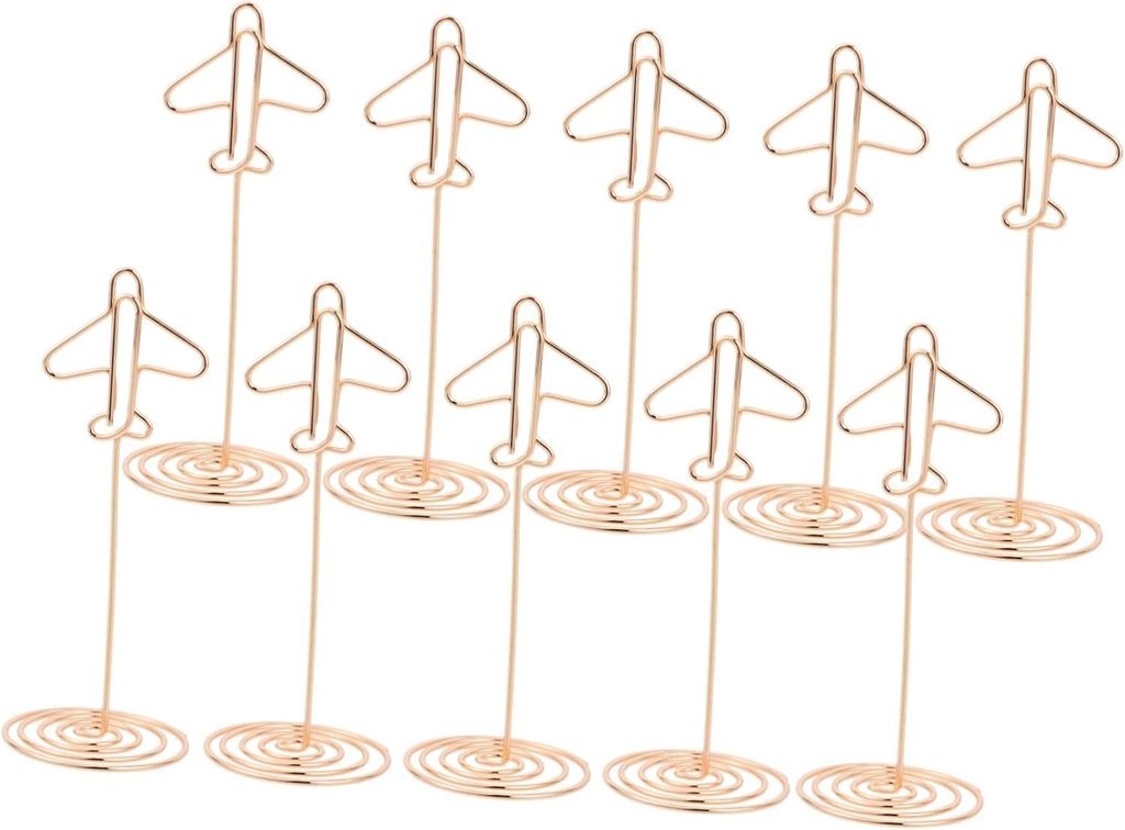 10-teiliges Set dekorativer Tischkartenhalter mit Fotoclips, Karten- und Fotost?ndern fš¹r Hochzeiten und Heimdekoration
