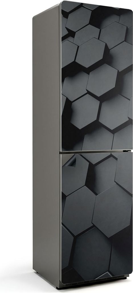Sechseckiges Fliesenmuster – Magnetische Kühlschrank Abdeckung – Dekorfolie magnetisch Küche – Kühlschrank Magnet Deko – selbstklebende ...