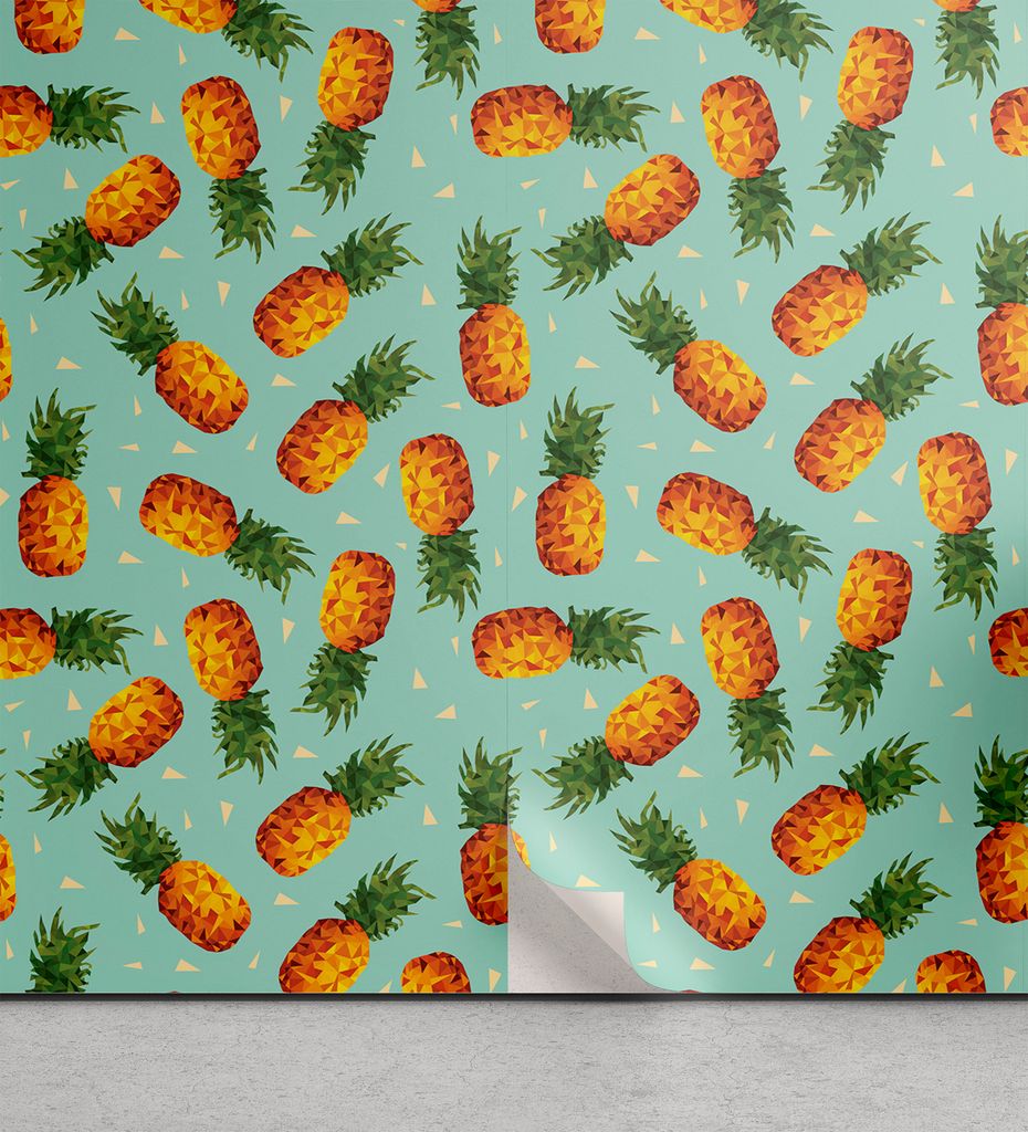 ABAKUHAUS Retro abziehbare & klebbare Tapete für Zuhause, Vintage Strand-Sommer, selbstklebendes Wohnzimmer Küchenakzent, 33 cm x 180 cm, Olivgr...