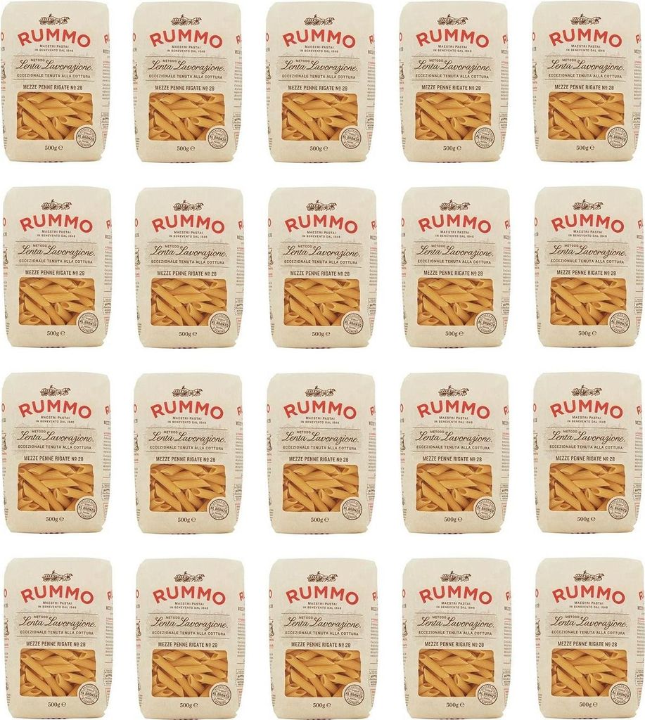 20x Rummo Mezze Penne Rigate N°28 Pasta Lenta Lavorazione Produktbild 