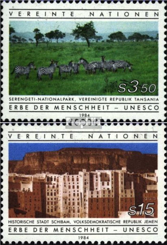 Briefmarken UNO - Wien 1984 Mi 41-42 (kompl.Ausg.) FDC Kulturerbe