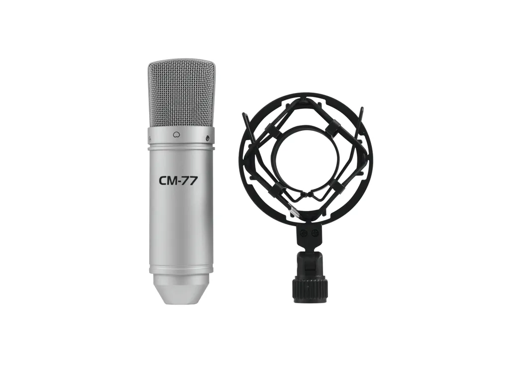 Microphone studio Omnitronic CM-77 avec suspension anti-vibration XLR - 2
