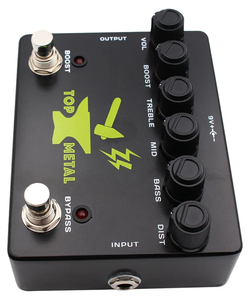 Pédale d'effet metal pour guitare électrique avec distorsion large