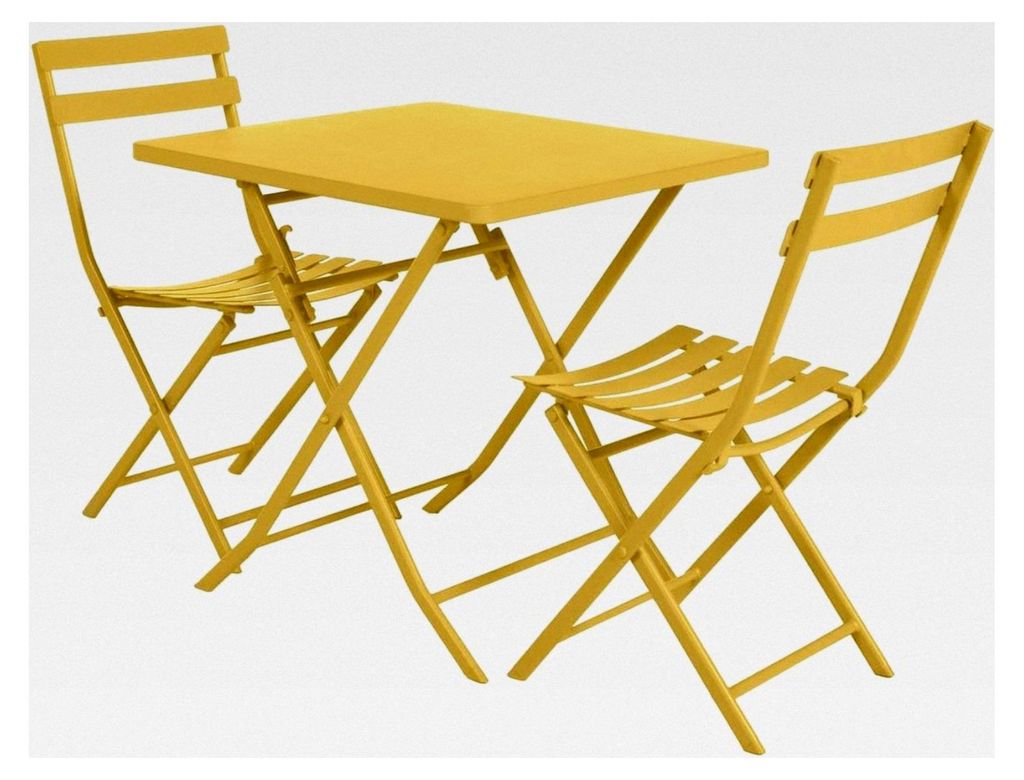 Klapptisch in quadratischer Form – 2 Sitzplätze – Epoxidbeschichteter Stahl mit verbessertem Rostschutz
