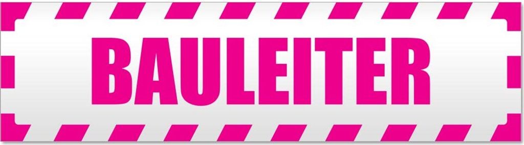 Bauleiter gestreift Magnetschild Schild magnetisch