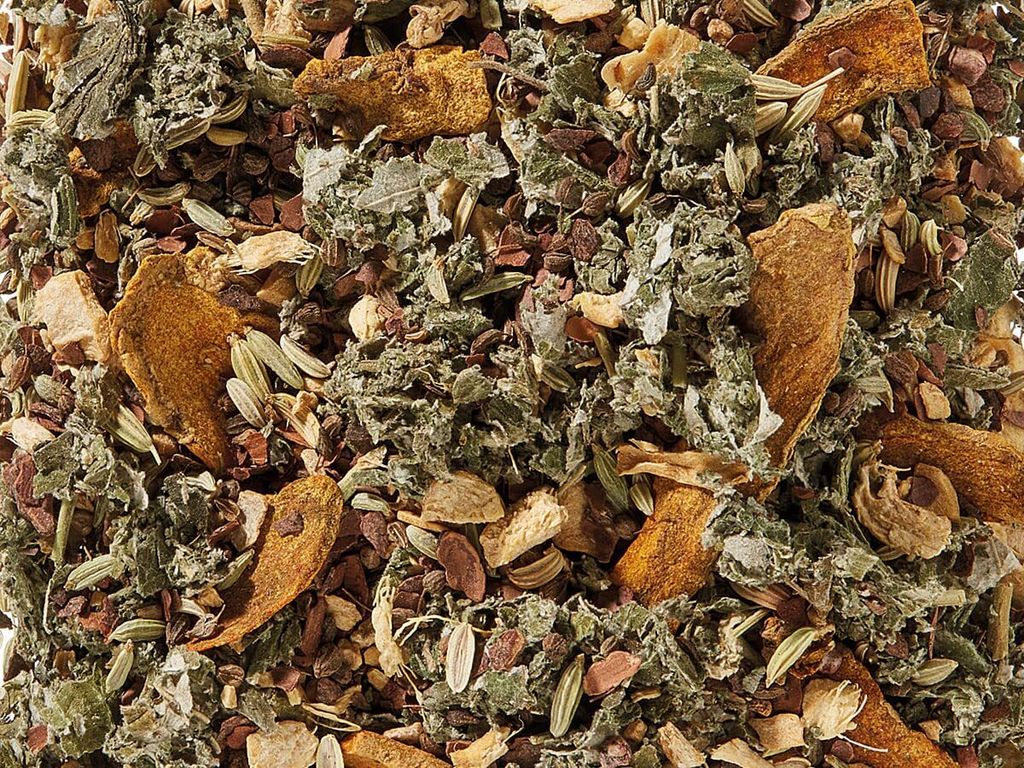 1 kg Kräuterteemischung k.b.A. Kurkuma Gold Kurkuma-Vanille-Tonka-Note DE-ÖKO-006 VO2018/848 aromatisiert