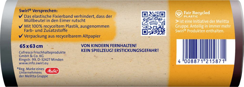 swirl® Müllbeutel Reißfest & Dicht 4629 35,0 l schwarz, 10 Produktbild 6