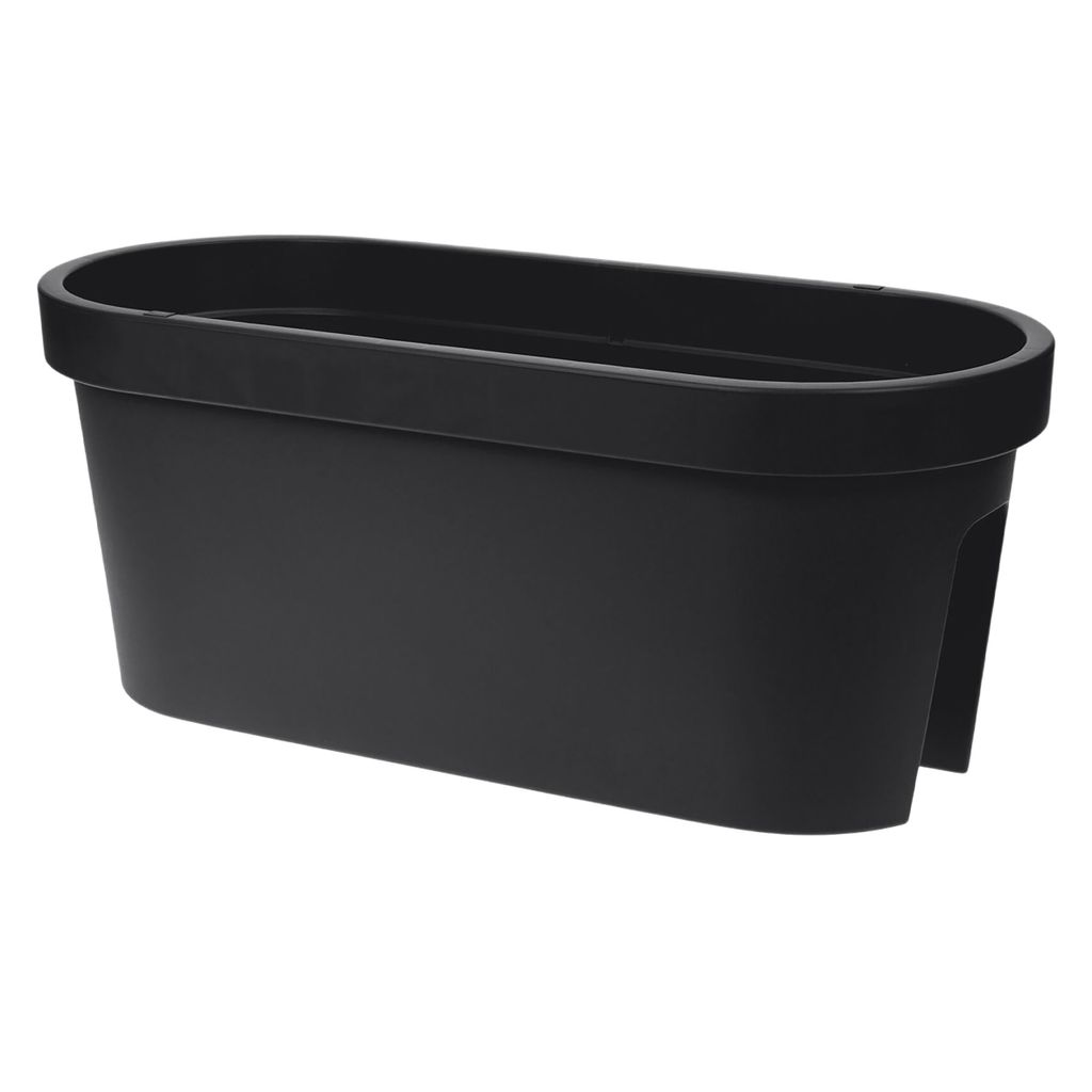 Balkon Geländer Blumentopf oval - anthrazit / 60 cm - Produktbild 