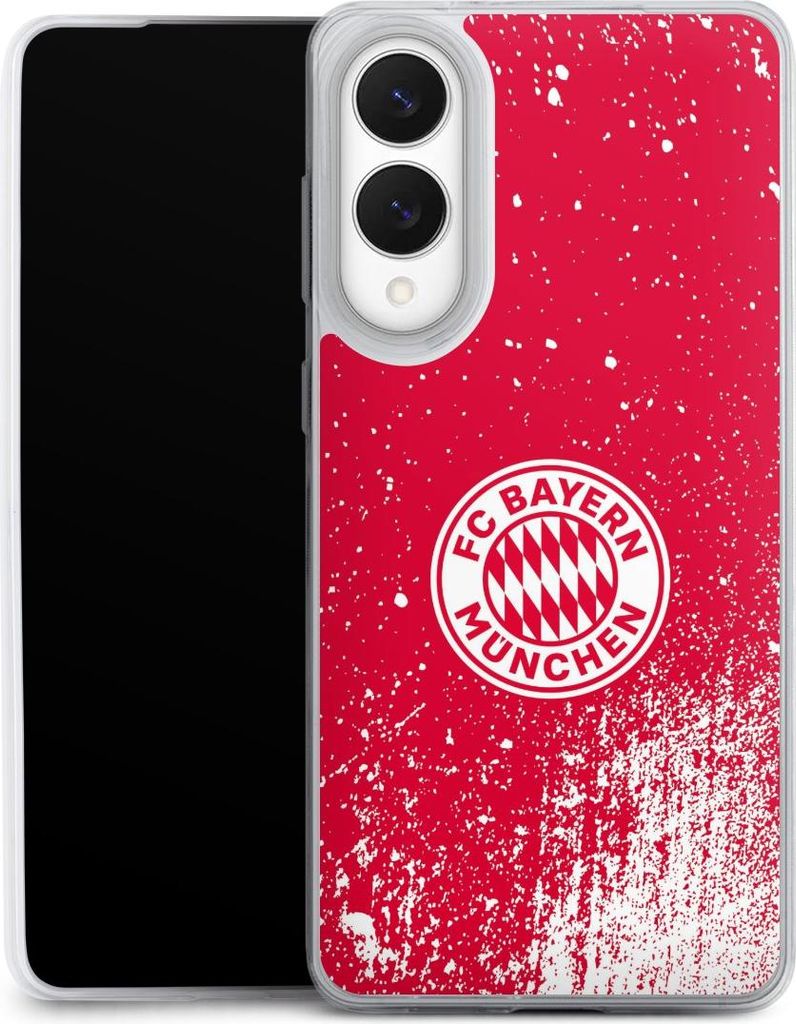 DeinDesign Slim Hülle für Samsung Galaxy S25 Edge Silikon Case Ultra Dünn Handyhülle FC Bayern München FCB Offizielles Lizenzprodukt