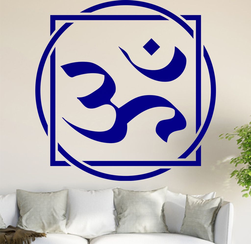 Om Wandtattoo in 6 Größen - Wandaufkleber Wall Sticker - Dekoration, Küche, Wohnzimmer, Schlafzimmer, Badezimmer