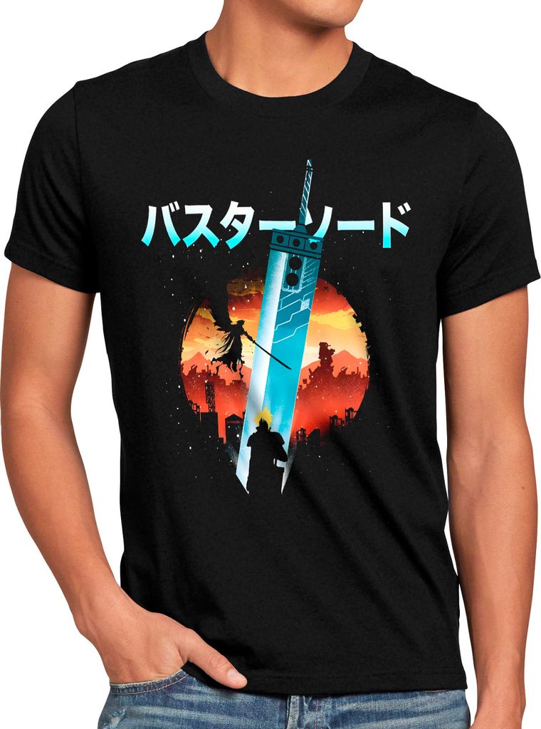 style3 Fight Sephiroth Herren T-Shirt anime cloud chocobo sephiroth
