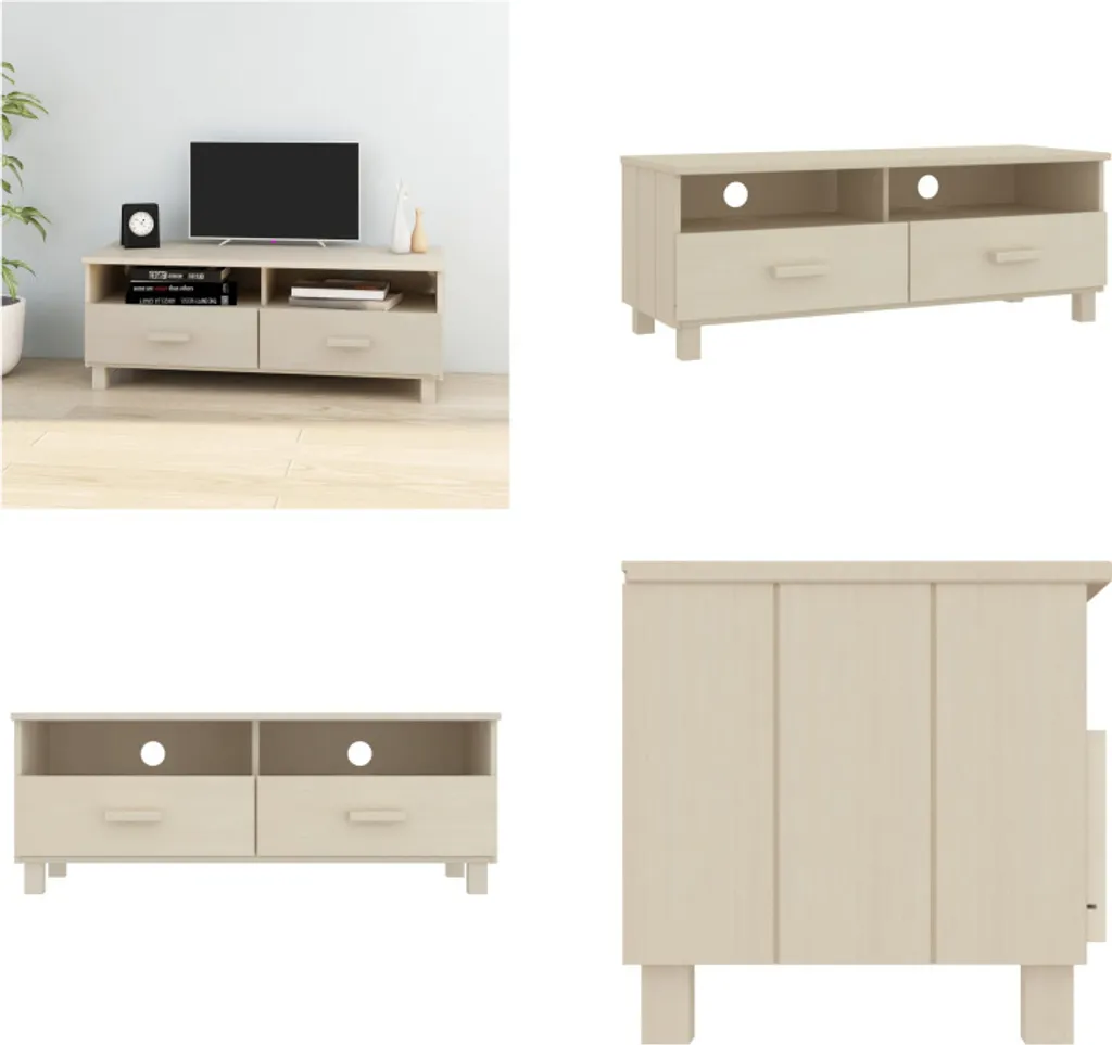 Supporto TV HAMAR 106 cm in Pino Massiccio Miele - Elegante vidaXL