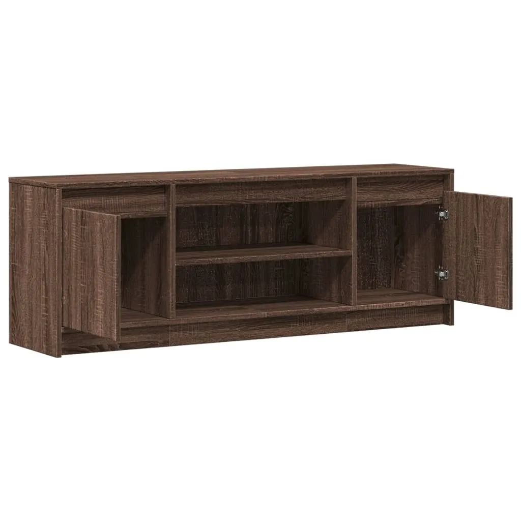 Mobile TV con illuminazione LED effetto rovere marrone 139,5x34x50 cm - 8