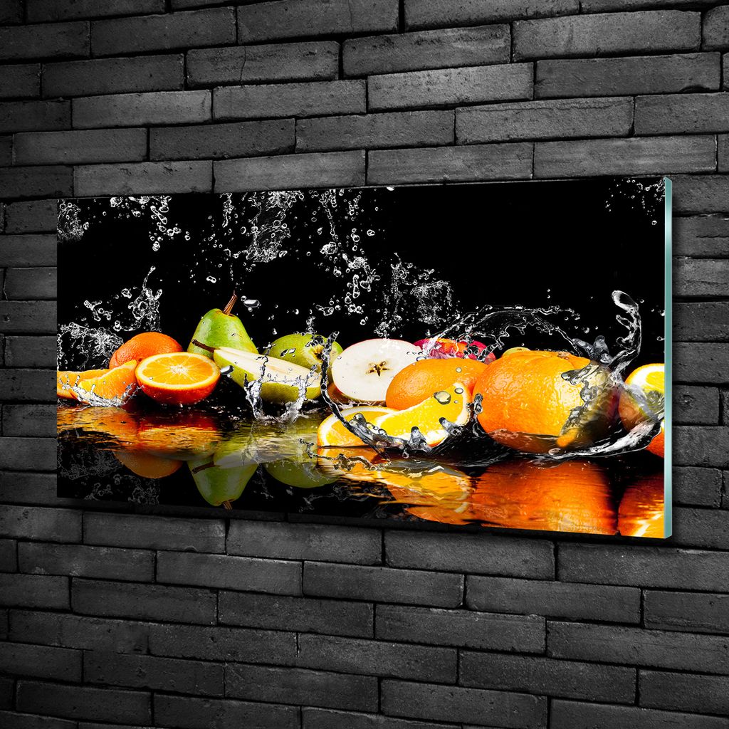 Glas-Bild Wandbilder Druck auf Glas 100x50 Essen & Getränke Korb Obst Gemüse 