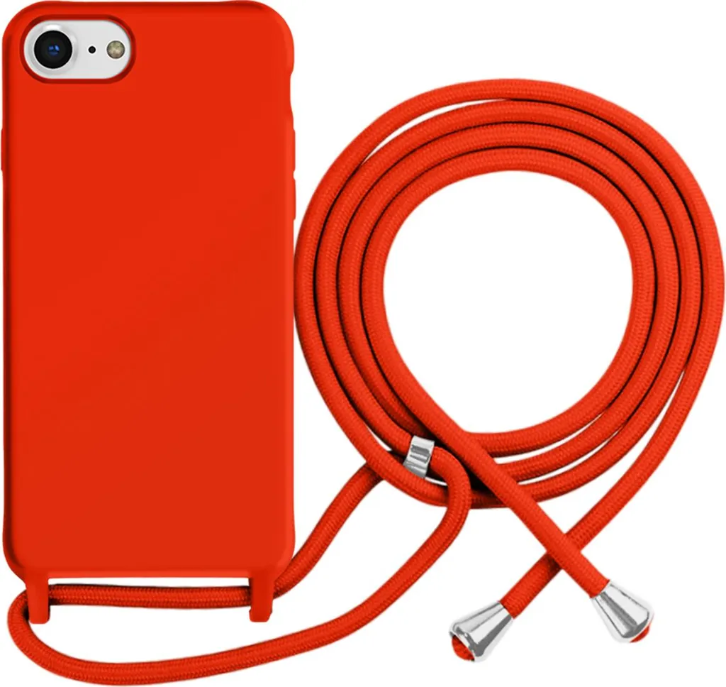 Moxie, custodia in TPU Color Lace per iPhone 7/8 con catena da trasporto, rosso