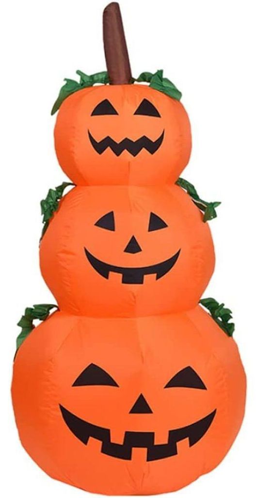 Nafukovací dekorace na Halloween ve tvaru dýně s LED Obrázek produktu 