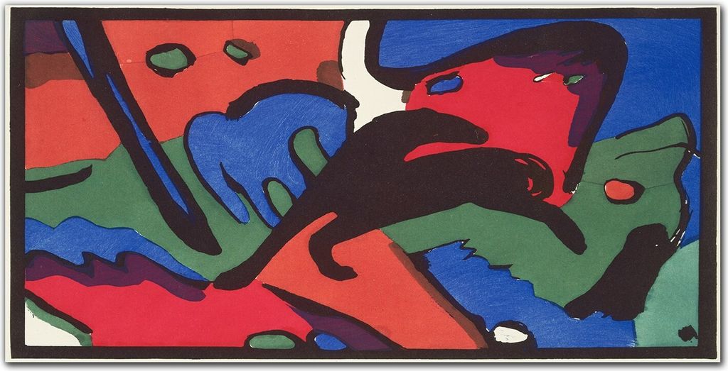 Coloray Bild aus Leinwand 140x70 Leinwand Dekoration - Blaue Reiter Wassily Kandinsky