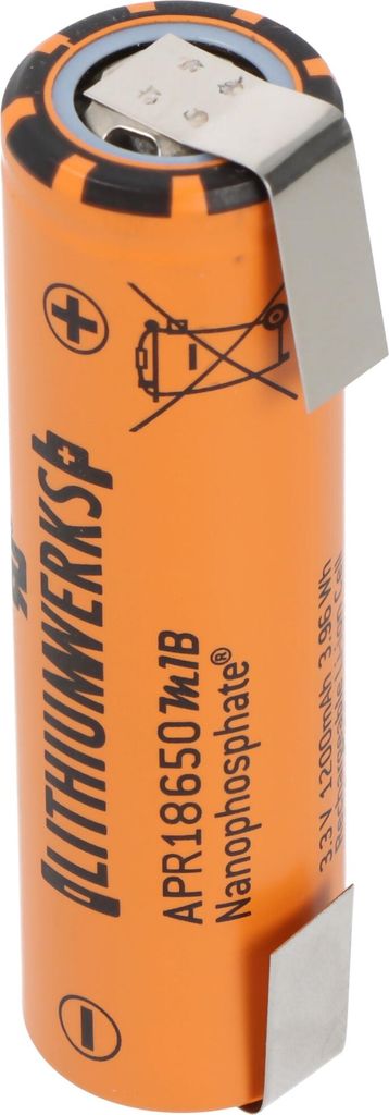 Lithium Werks APR18650M1B 1200mAh 3,2V - 3,3V LiFePo4 Akku Produktbild 