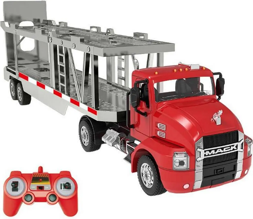 Camion de transport télécommandé rouge Double Eagle pour enfant 1:26