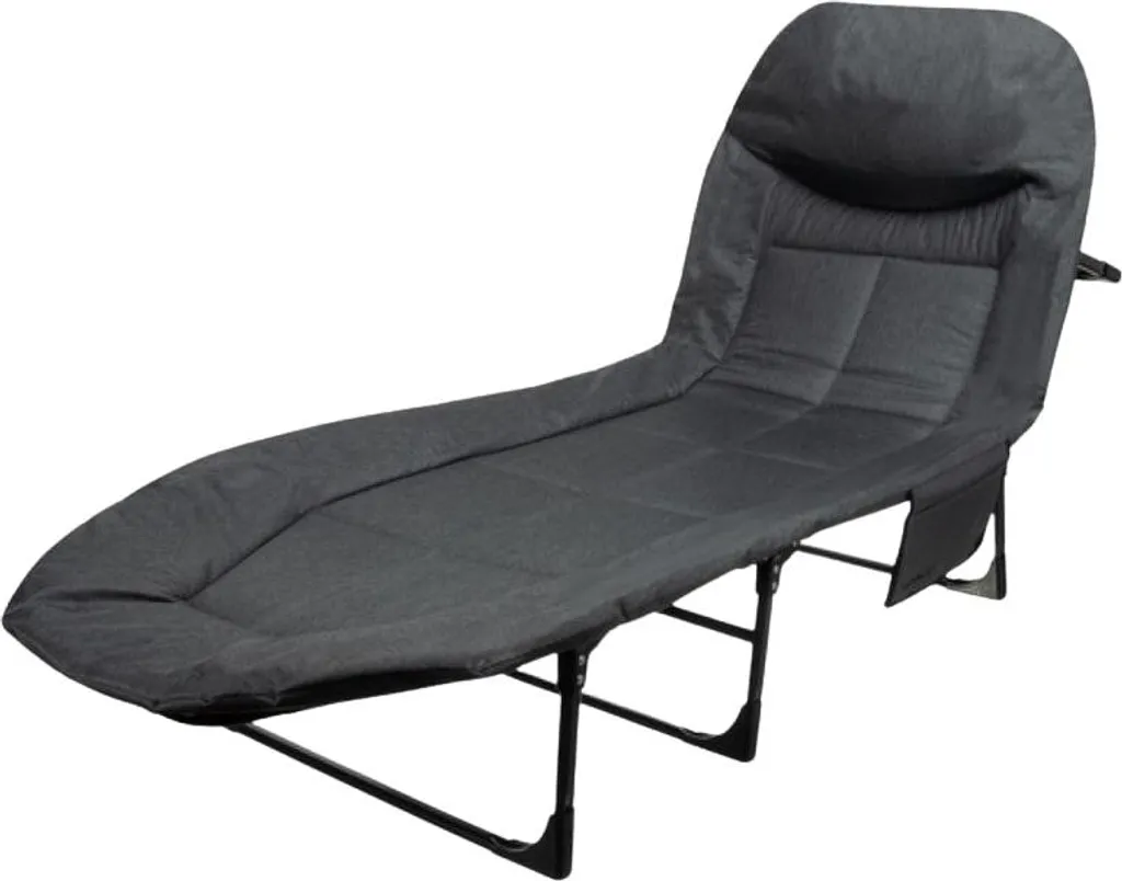 Lit de voyage pliant 150 kg avec matelas épais et cadre acier renforcé