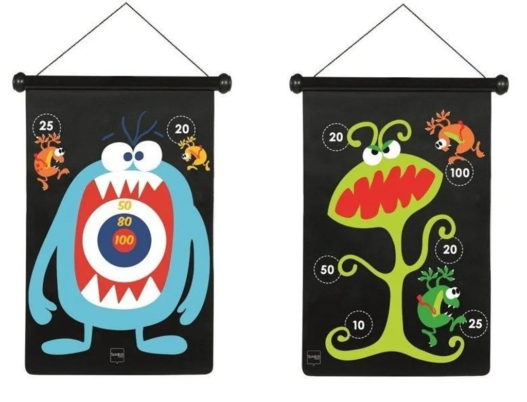Fléchettes magnétiques Monsters taille L avec aimants puissants de sécurité